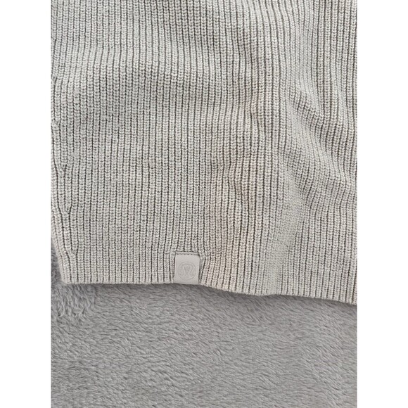 Lululemon 4 Merino Wool-Blend Ribbed Crewneck Sweater Heathered Natural Ivory - Picture 10 of 11